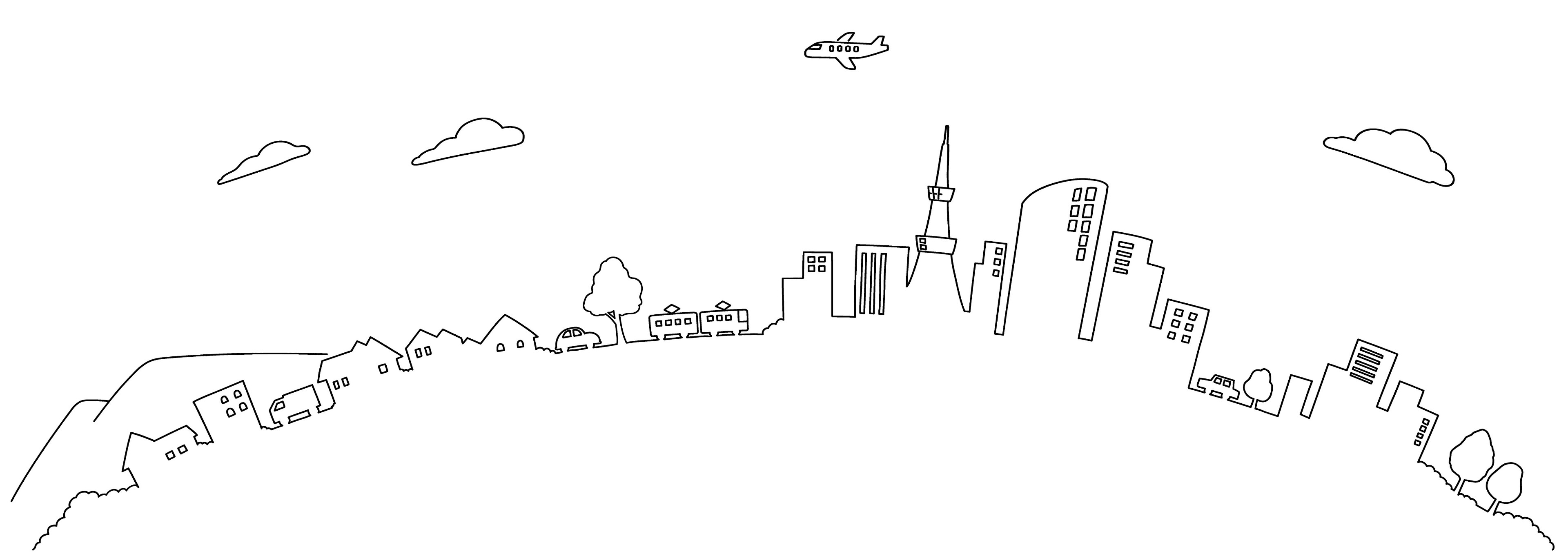 街並みのイラスト